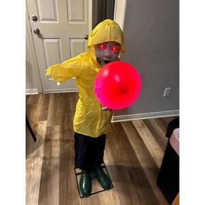 4 Ft Life Animatronics Prop with Glowing Balloon Sound-Activated Sensor Scary